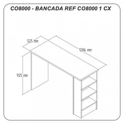Cozinha Compacta 4 Peças com 1 Bancada, 1 Paneleiro, 1 Armário Aéreo e 1 Balcão Gaia  - 6