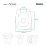 Assento Sanitário Laqueado Soft Close Stylus Verde Agua para Vaso Celite - 6