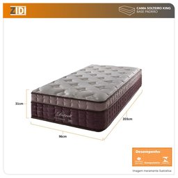 Colchão Solteirão Benter Solteiro Twin Molas Ensacadas Detroit Visco Gel Pillow In 96x203x31cm - 2