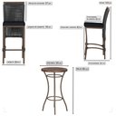 Ver imagem 2 de Mesa Bistro e 4 Banquetas Roma Marrom Corda Náutica 12 Trama Original