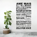 Ver imagem 1 de Adesivo Parede Ame Mais 58x100 Quarto Decoração