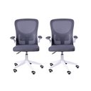 Ver imagem 1 de Kit 02 Cadeiras Escritório Rodizio Office Bytes Cinza