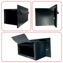 Ver imagem 6 de Caixa de Correio Frente Black Texturizada Corpo em Aço Embutir na Parede - Arkell