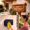 Ver imagem 4 de Caixa de Correio Frente Black Texturizada Corpo em Aço Embutir na Parede - Arkell