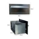 Ver imagem 7 de Caixa de Correio Frente Black Texturizada Corpo em Aço Embutir na Parede - Arkell