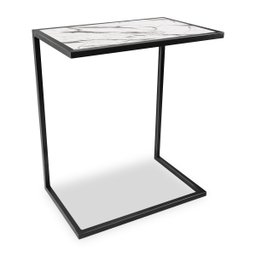 Mesa de Apoio Lateral para Sofá Belfast Preto e Vulcano - 1