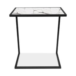 Mesa de Apoio Lateral para Sofá Belfast Preto e Vulcano - 3
