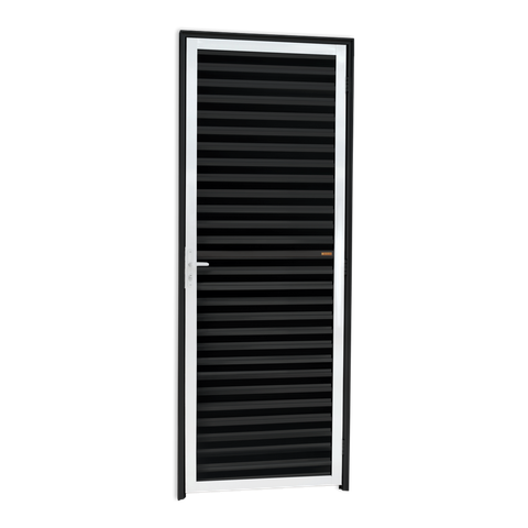 Porta Veneziana Alumínio 80 e.L25 Mix Preto Brimak