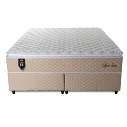 Cama Box King Alford Silver com Colchão Molas Ensacadas 193x203x66 Bege - 9 Cama Box King Alford Silver com Colchão Molas Ensacadas 193x203x66 Bege - 9
