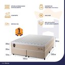 Ver imagem 4 de Cama Box King Alford Silver com Colchão Molas Ensacadas 193x203x66 Bege