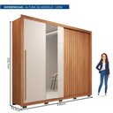 Ver imagem 6 de Guarda Roupa Casal 2 Portas 4 Gavetas Imper Marrom Caemmun