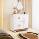 Ver mais imagens de Cômoda Sapateira Multiuso Ilha Bela 4 Gavetas- Vlr Móveis: Branco Camarim