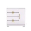 Ver imagem 2 de Cômoda Sapateira Multiuso Ilha Bela 4 Gavetas- Vlr Móveis: Branco Camarim