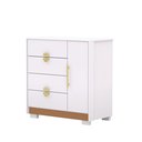 Ver imagem 7 de Cômoda Sapateira Multiuso Ilha Bela 4 Gavetas- Vlr Móveis: Branco Camarim