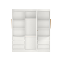 Ver imagem 5 de Guarda Roupa Branco com Espelho 3 Portas 6 Gavetas Miami