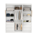 Ver imagem 4 de Guarda Roupa Branco com Espelho 3 Portas 6 Gavetas Miami