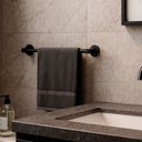Ver imagem 2 de Toalheiro Porta Toalha de 30cm para Banheiro - Black Matte - Dpace9512 Drop Metais