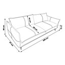 Ver imagem 3 de Sofá Decorativo 4 Lugares Sala de Estar 260cm Beaune Couro Café - Gran Belo