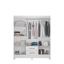 Ver imagem 4 de Guarda Roupa Casal 6 Portas e 2 Gavetas Branco Panamá - Moval