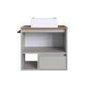 Ver imagem 5 de Gabinete de Banheiro Suspenso 60cm com 1nicho 1toalheiro 1porta e 1gaveta Bh8050 Arenas com Cuba