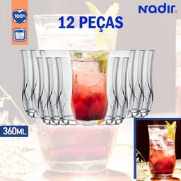 Kit 12 Copos Opera Long Drink 360ml Nadir Figueiredo - 2