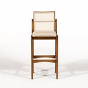 Ver imagem 2 de Banqueta Lisboa Encosto com Tela Sintética Estofado Creme