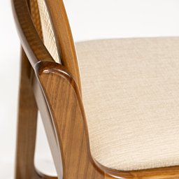 Banqueta Lisboa Encosto com Tela Sintética Estofado Creme - 11