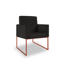 Ver imagem 2 de Kit 04 Poltronas Clínica Courino 3 Cores - Base Ferro Cobre - Preto