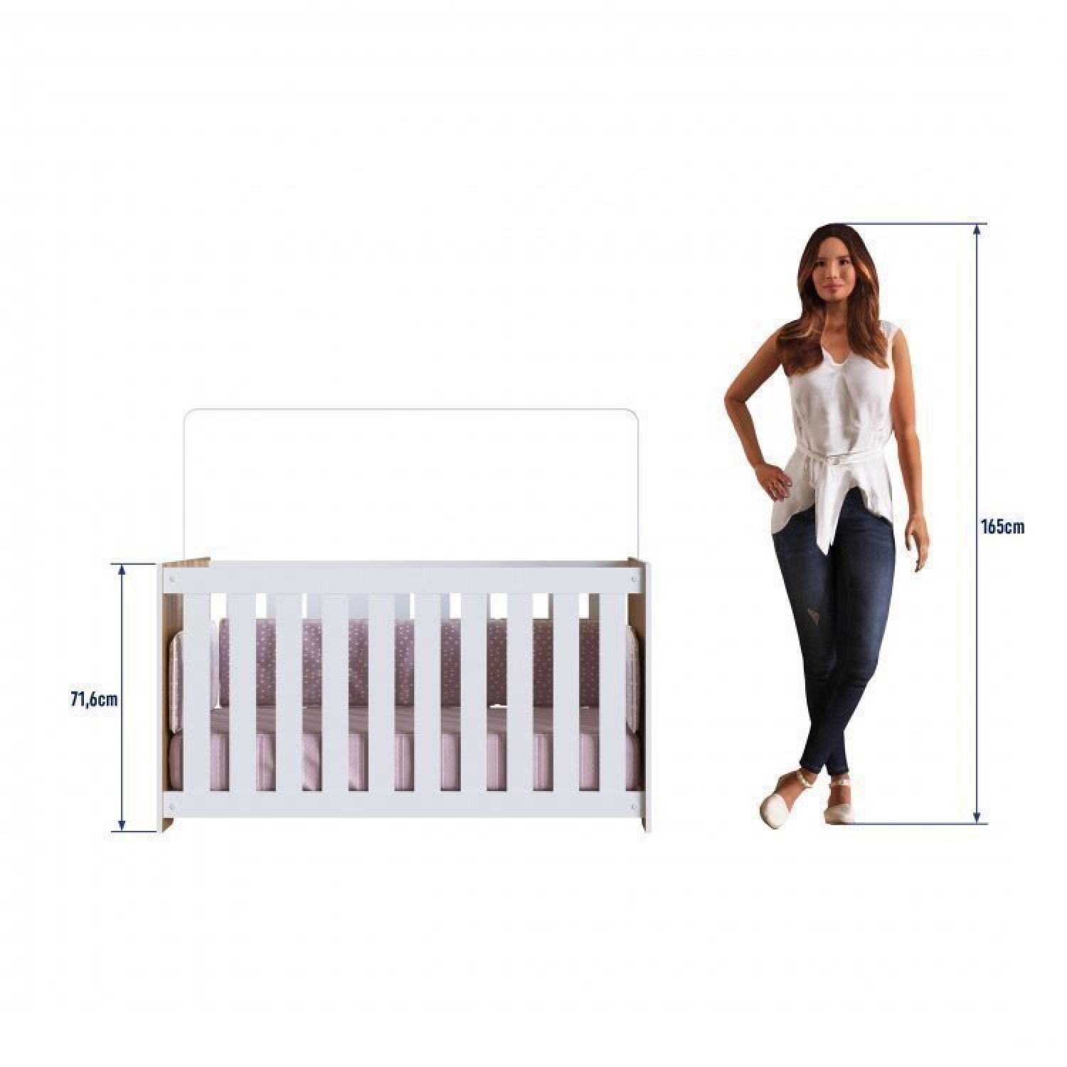 Conjunto para Quarto de Bebê com Berço Moisés e Cômoda 2 Gavetas Aconchego  - 6