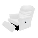 Ver imagem 1 de Poltrona Reclinável Elétrica Suede Branco
