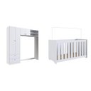 Ver imagem 2 de Conjunto para Quarto de Bebê com Guarda-roupas e Berço com Colchão