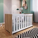 Ver imagem 5 de Conjunto para Quarto de Bebê com Guarda-roupas e Berço com Colchão