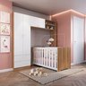 Conjunto para Quarto de Bebê com Guarda-Roupas e Berço com Colchão  - 1