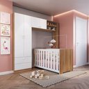 Ver imagem 1 de Conjunto para Quarto de Bebê com Guarda-Roupas e Berço com Colchão