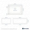 Ver imagem 3 de Cuba Fazenda de Cozinha Louça Retangular Bela Metais