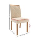 Ver imagem 4 de Mesa de Jantar Redonda Dani Mdf com 4 Cadeiras Estofadas Suede Cinamomo Nude Molci