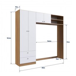 Quarto de Bebê com Guarda-Roupa e Berço 3 em 1 com Colchão  - 13