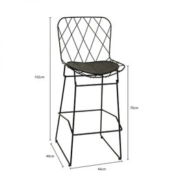 Banqueta com Encosto para Cozinha Rotterdam - 3