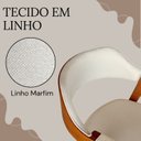 Ver imagem 7 de Kit 4 Poltronas Lux Tecido Linho Marfim Elegante Encosto em Madeira Tauari Trabalho Manual com Corda