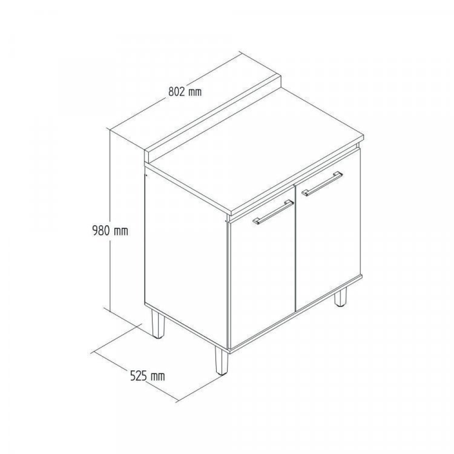 Cozinha Compacta 4 Peças 2 Aéreos e 2 Balcões Gaia  - 14