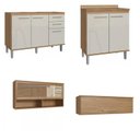 Ver imagem 2 de Cozinha Compacta 4 Peças 2 Aéreos e 2 Balcões Gaia 