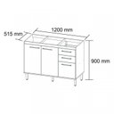 Ver imagem 6 de Cozinha Compacta 4 Peças 2 Aéreos e 2 Balcões Gaia 
