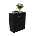 Ver imagem 1 de Balcão Escritório Com 2 Portas Multimóveis Vcr25013 Preto Preto