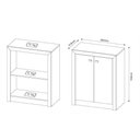 Ver imagem 4 de Balcão Escritório Com 2 Portas Multimóveis Vcr25013 Preto Preto