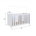 Ver imagem 2 de Conjunto para Quarto de Bebê com Berço 3 em 1, Cômoda e Guarda-Roupas 