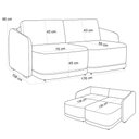 Ver imagem 5 de Sofá Cama para Sala de Estar 2 Lugares 176cm Montserrat K01 Veludo Marrom - Lyam Decor