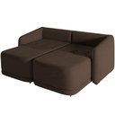 Ver imagem 6 de Sofá Cama para Sala de Estar 2 Lugares 176cm Montserrat K01 Veludo Marrom - Lyam Decor