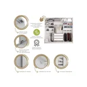 Ver imagem 3 de Guarda Roupa Casal com Espelho 3 Portas em BP Belluno