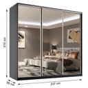 Ver imagem 5 de Guarda Roupa Casal com Espelho 3 Portas em BP Belluno