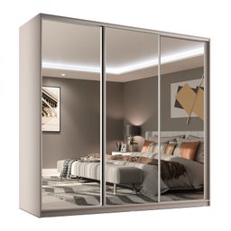 Guarda Roupa Casal com Espelho 3 Portas em BP Belluno - 4 Guarda Roupa Casal com Espelho 3 Portas em BP Belluno - 4